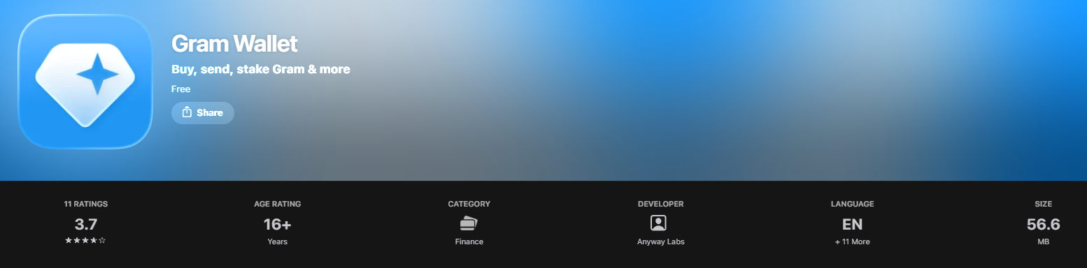 купить gram на gram wallet