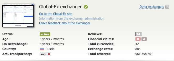 обменник globe ex