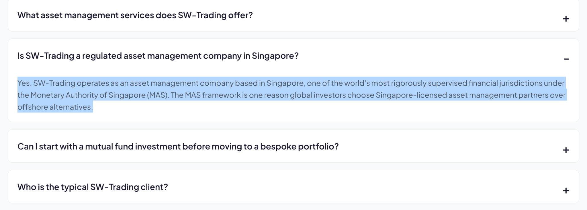 sw trading