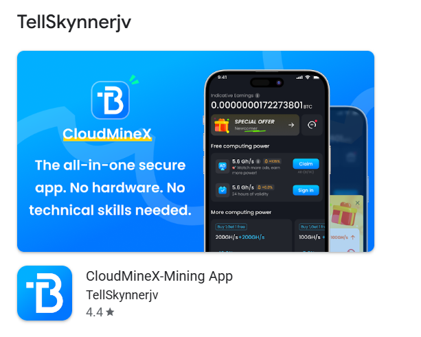 cloudminex mining app