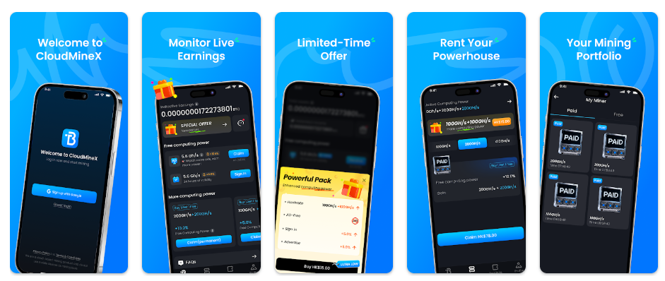cloudminex mining app