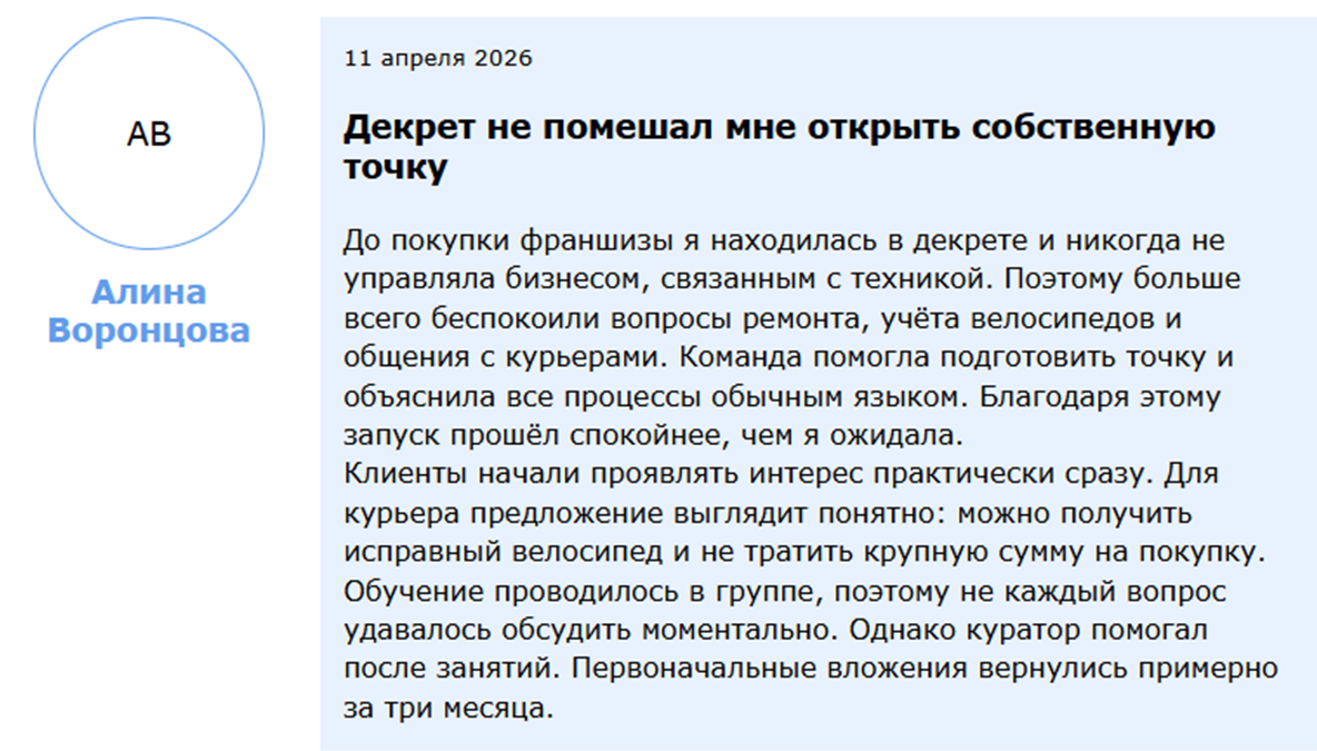 май байк франшиза