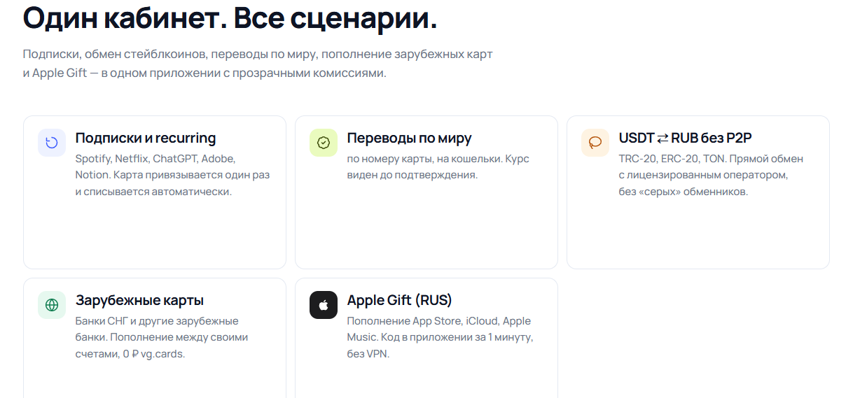 вг кардс