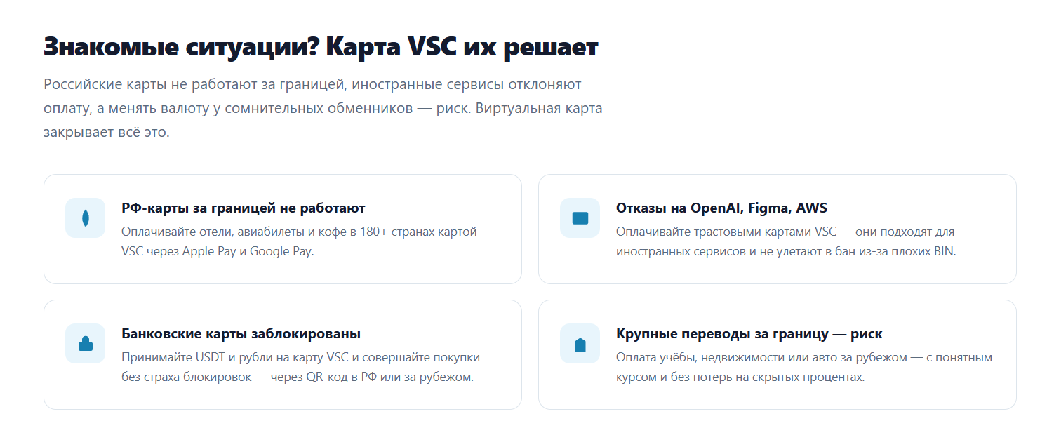 vsc карта