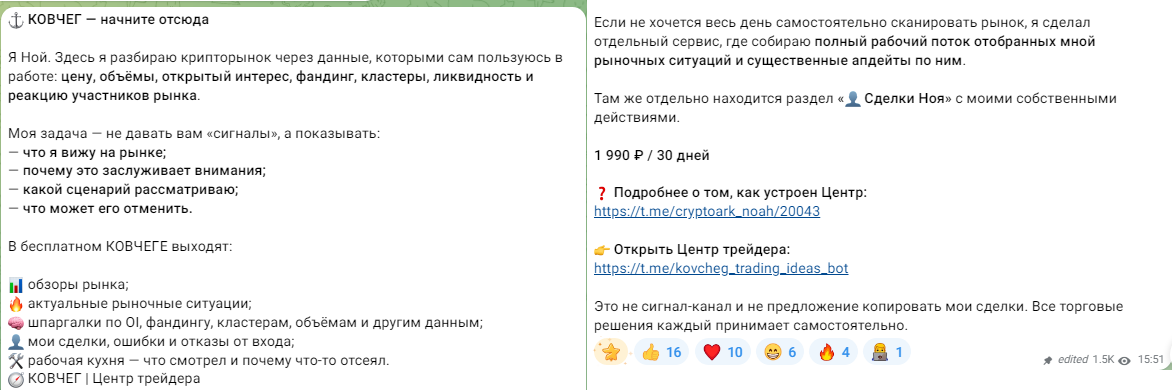 ковчег телеграм