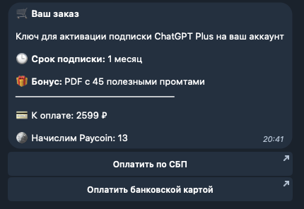paytool chat gpt openai bot отзывы