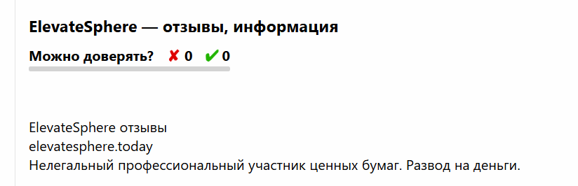elevatesphere today отзывы