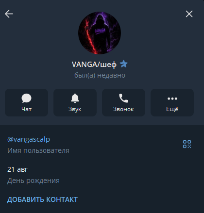vanga шеф