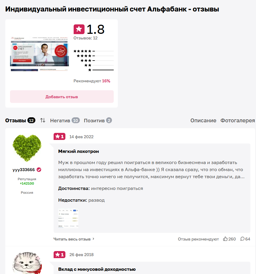 иис в альфа банке условия