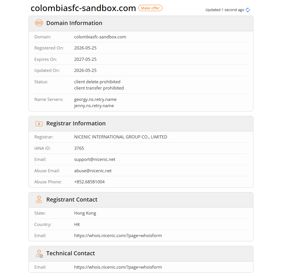 support colombiasfc sandbox com