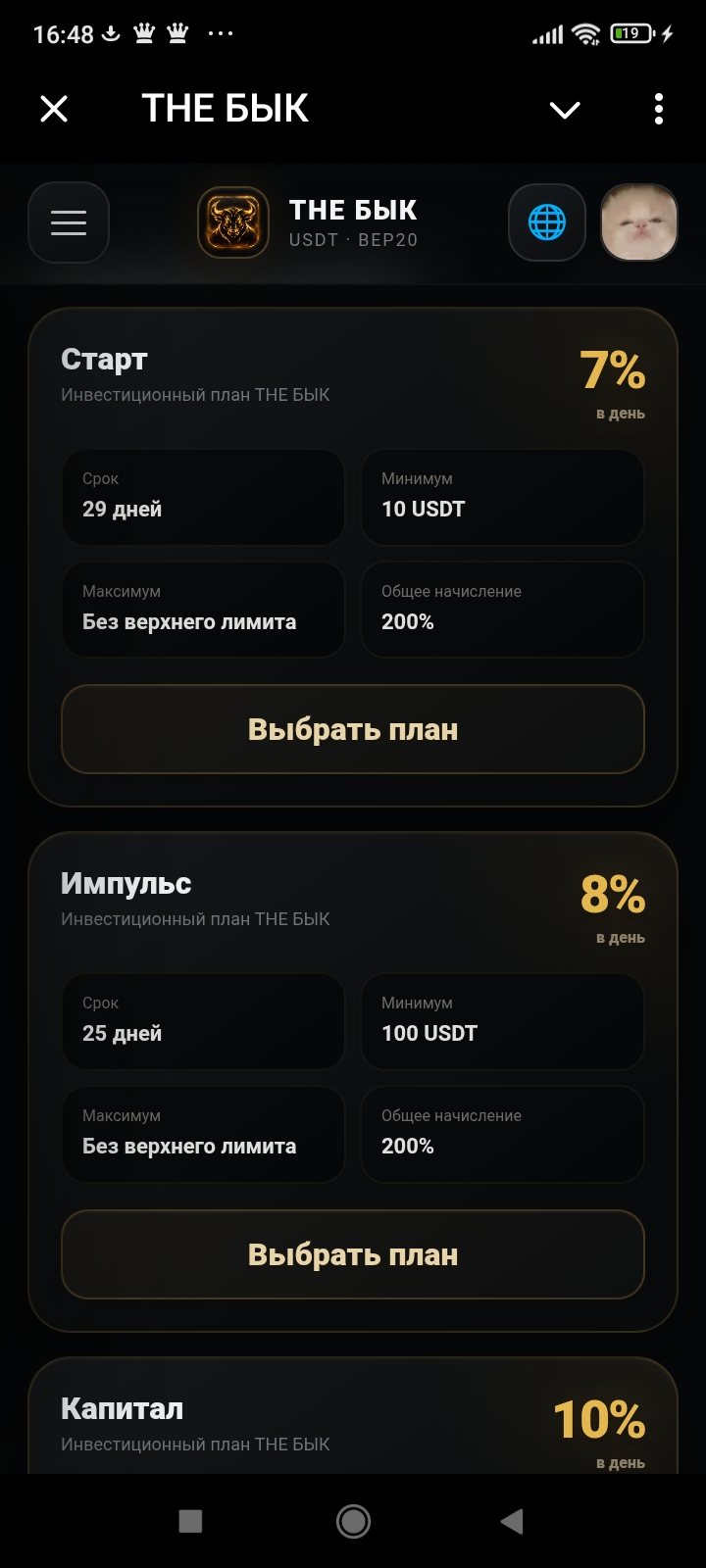the бык тг