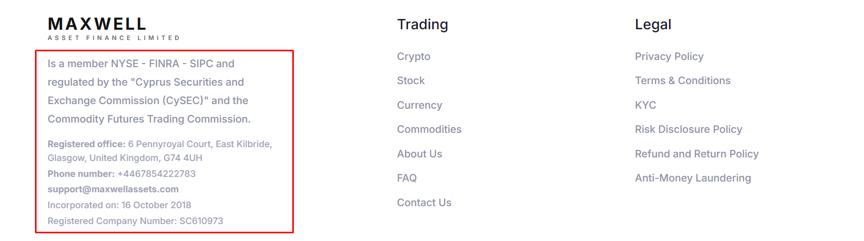 maxwell asset finance limited