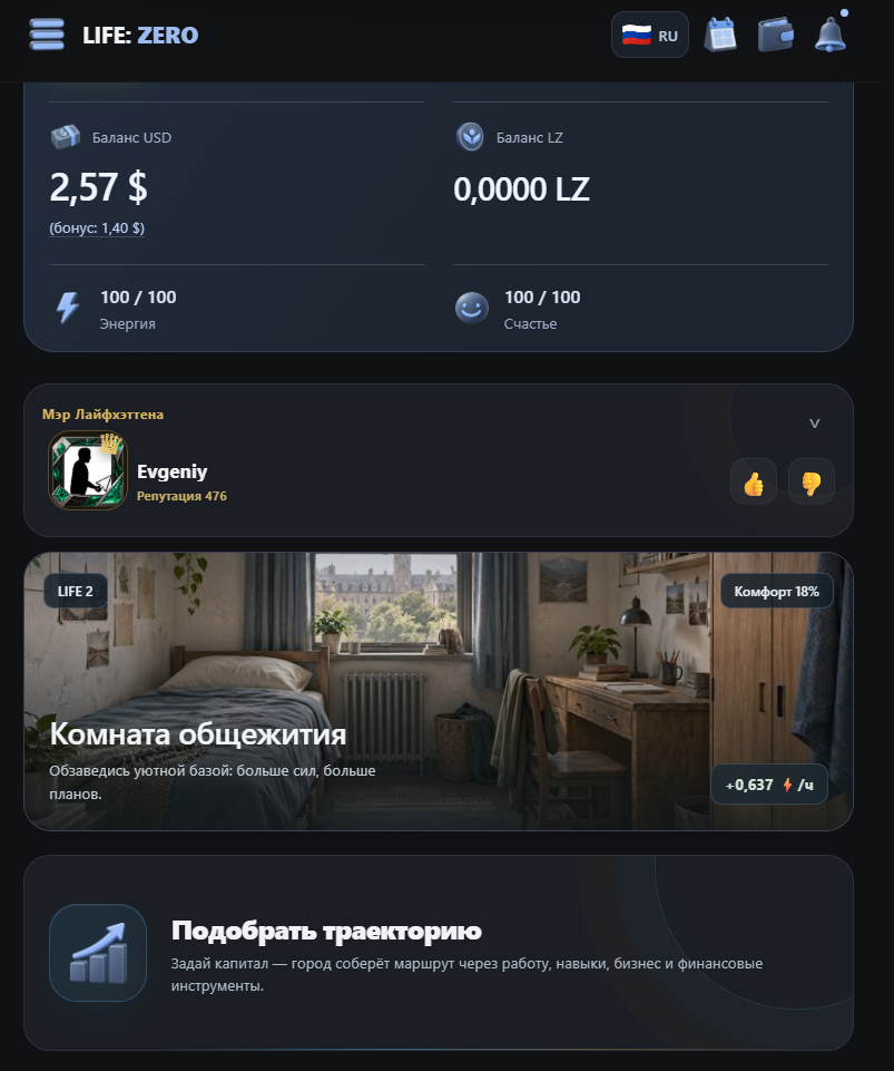 Life Zero ТГ