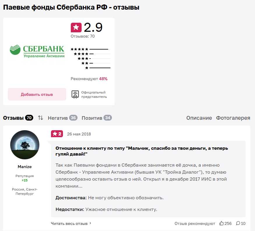 фонд накопительный от сбера отзывы