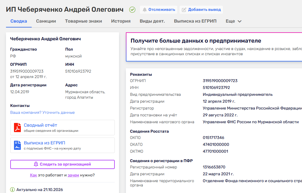 андрей чеберяченко разгон трейдинг